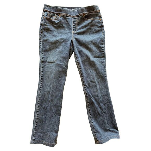 Gloria Vanderbilt Avery straight leg women's size 10 average blue jean denim - Picture 1 of 5